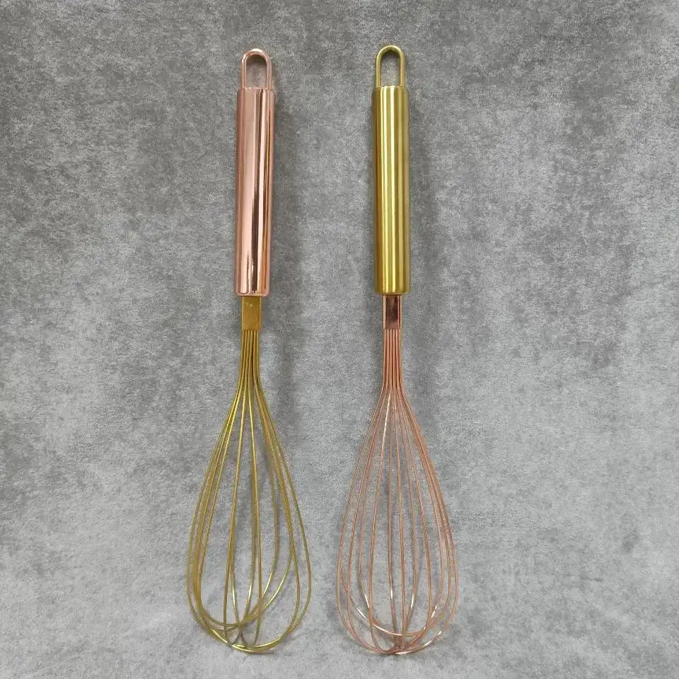 Gold Steel Whisk Set