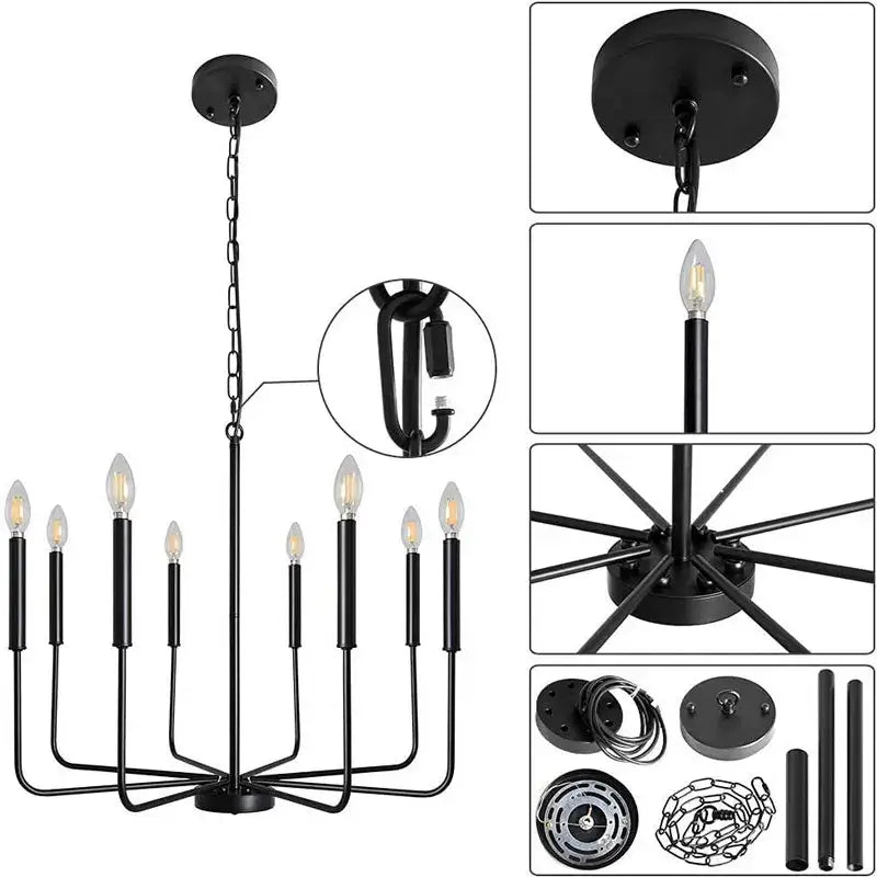 Black Iron Chandelier