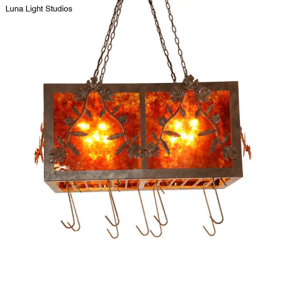 Amber Rectangular Island Light