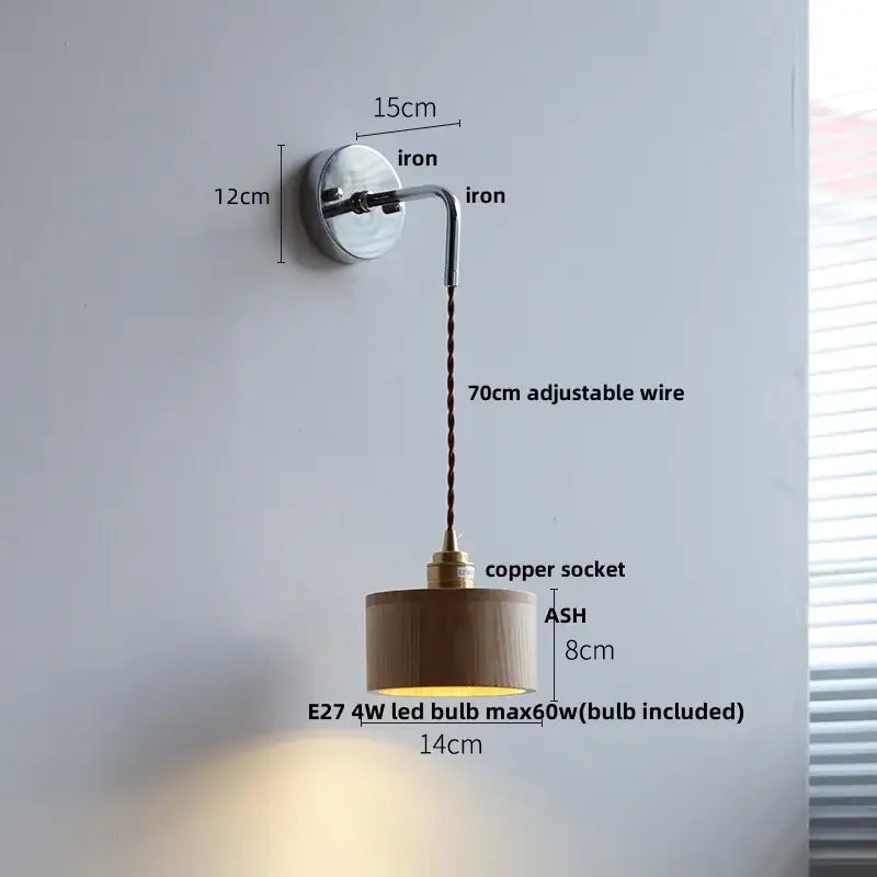 Ash Wood Wall Light