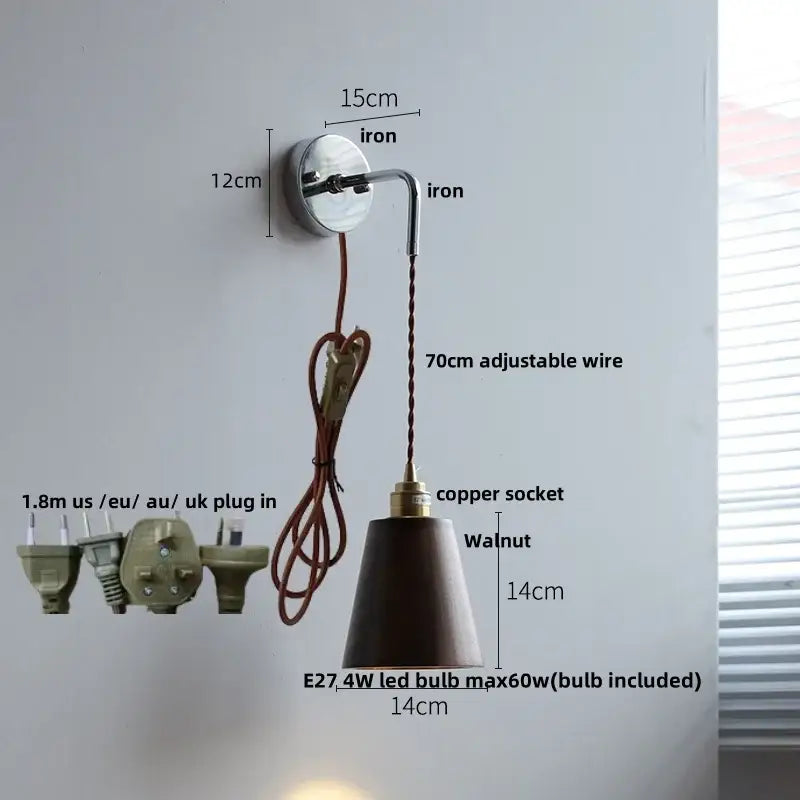 Ash Wood Wall Light