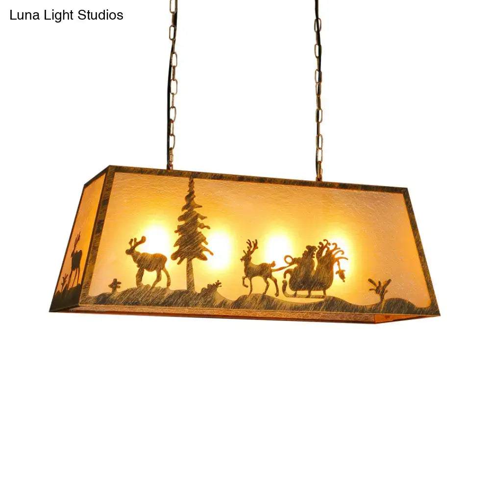 Etched Linear Island Lamp