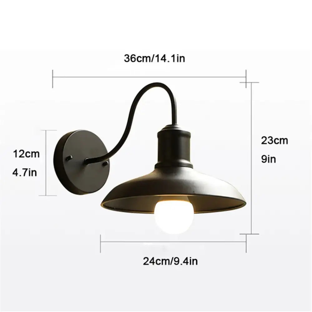 Black Gooseneck Wall Sconce