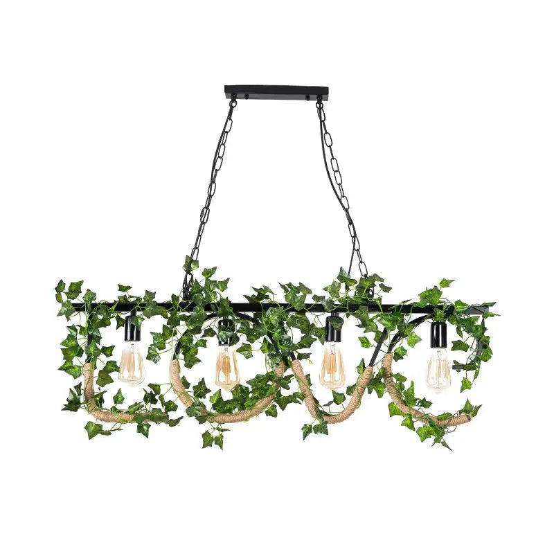 Black Linear Ivy Pendant