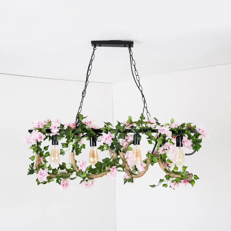 Black Linear Ivy Pendant