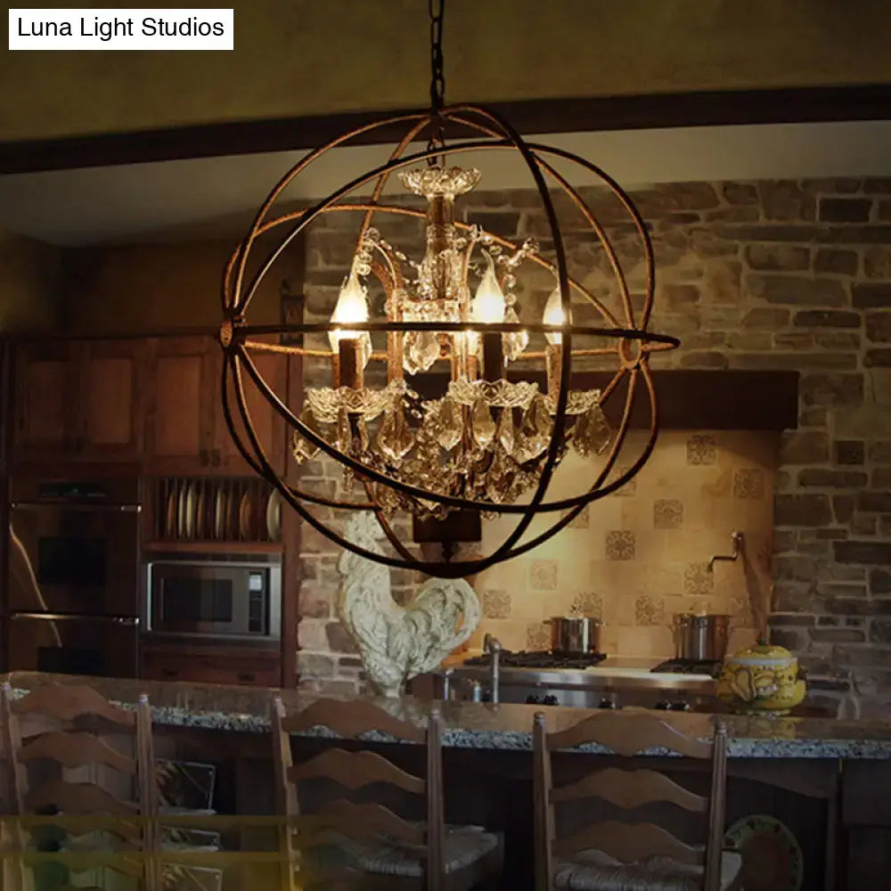 Black Crystal Chandelier Pendant