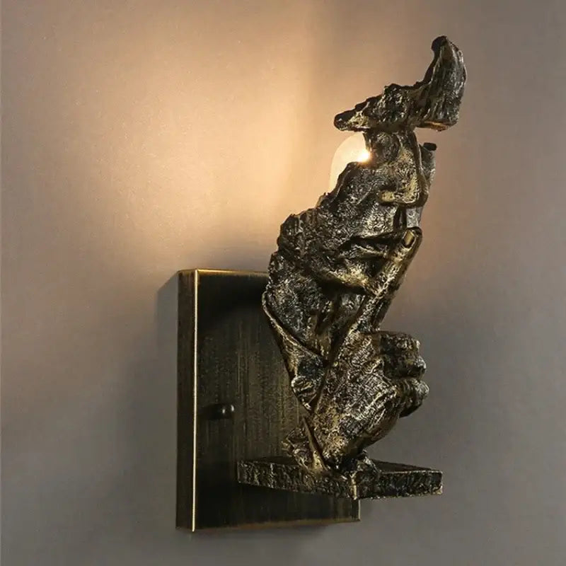 Bronze Sculptural Wall Lamp