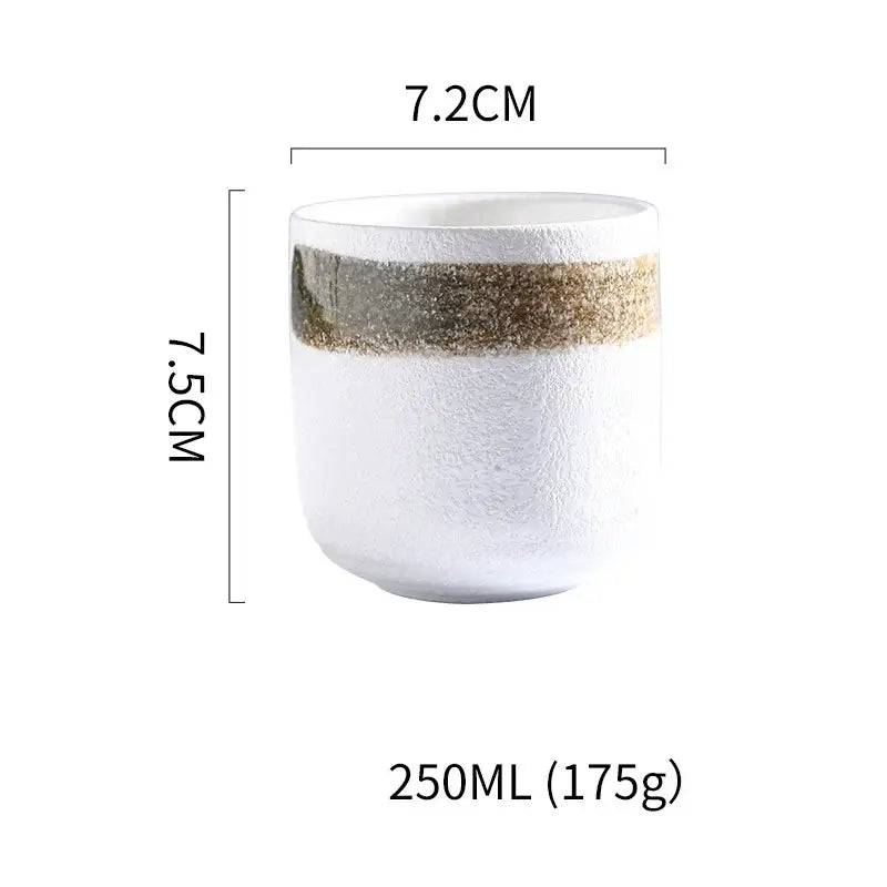 Brown Ceramic Tea Cup Set