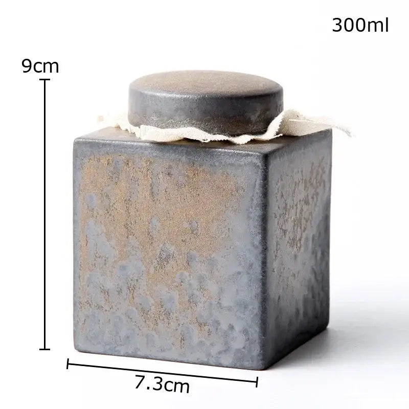 Earth Toned Ceramic Canister