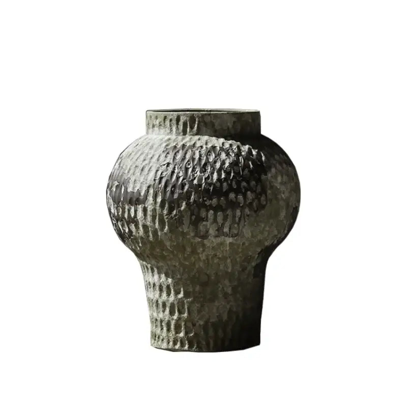 Gray White Pottery Vase