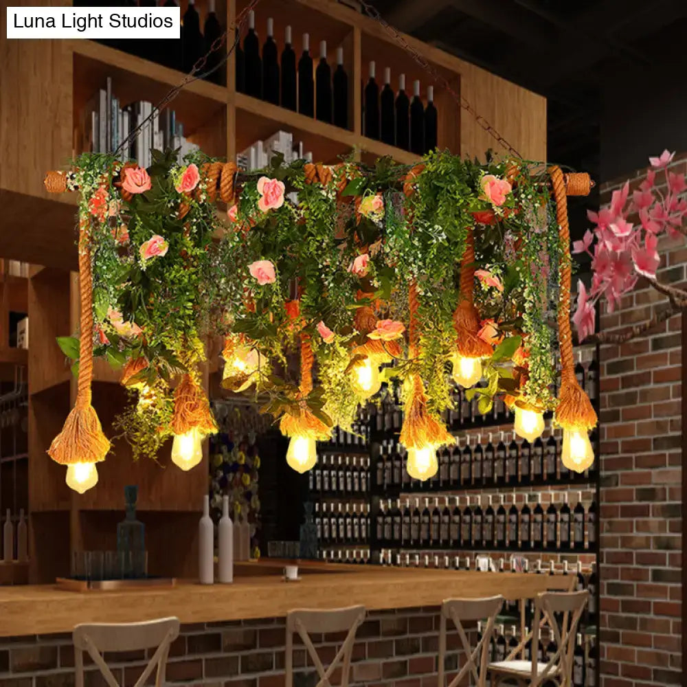Rustic Rope Ceiling Light