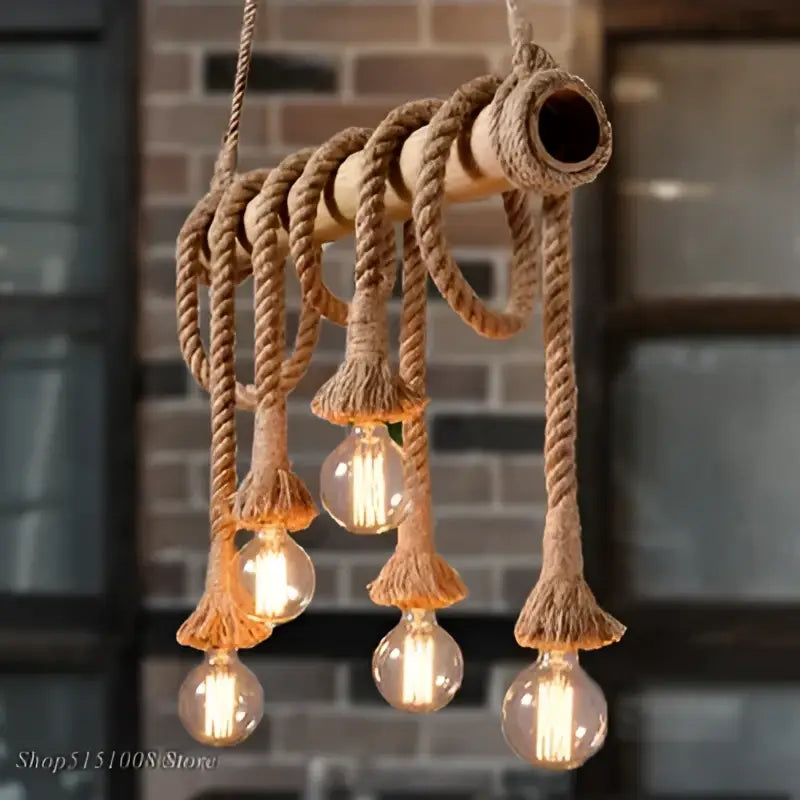 Bamboo Rope Pendant Lights