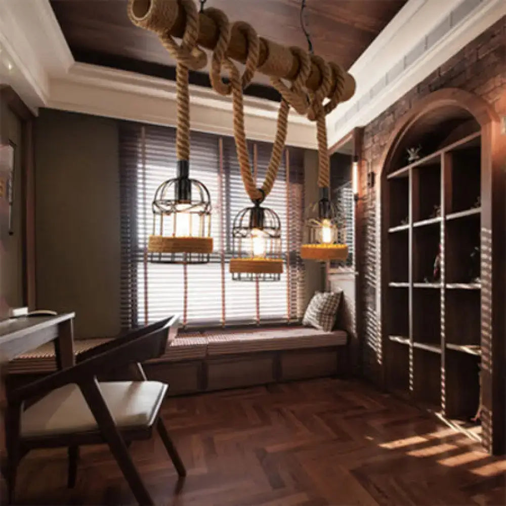 Black Birdcage Pendant Chandelier