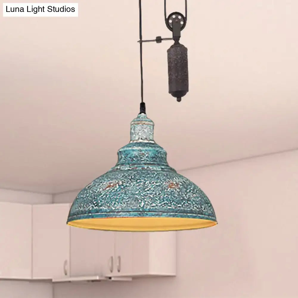 Copper Dome Pulley Pendant