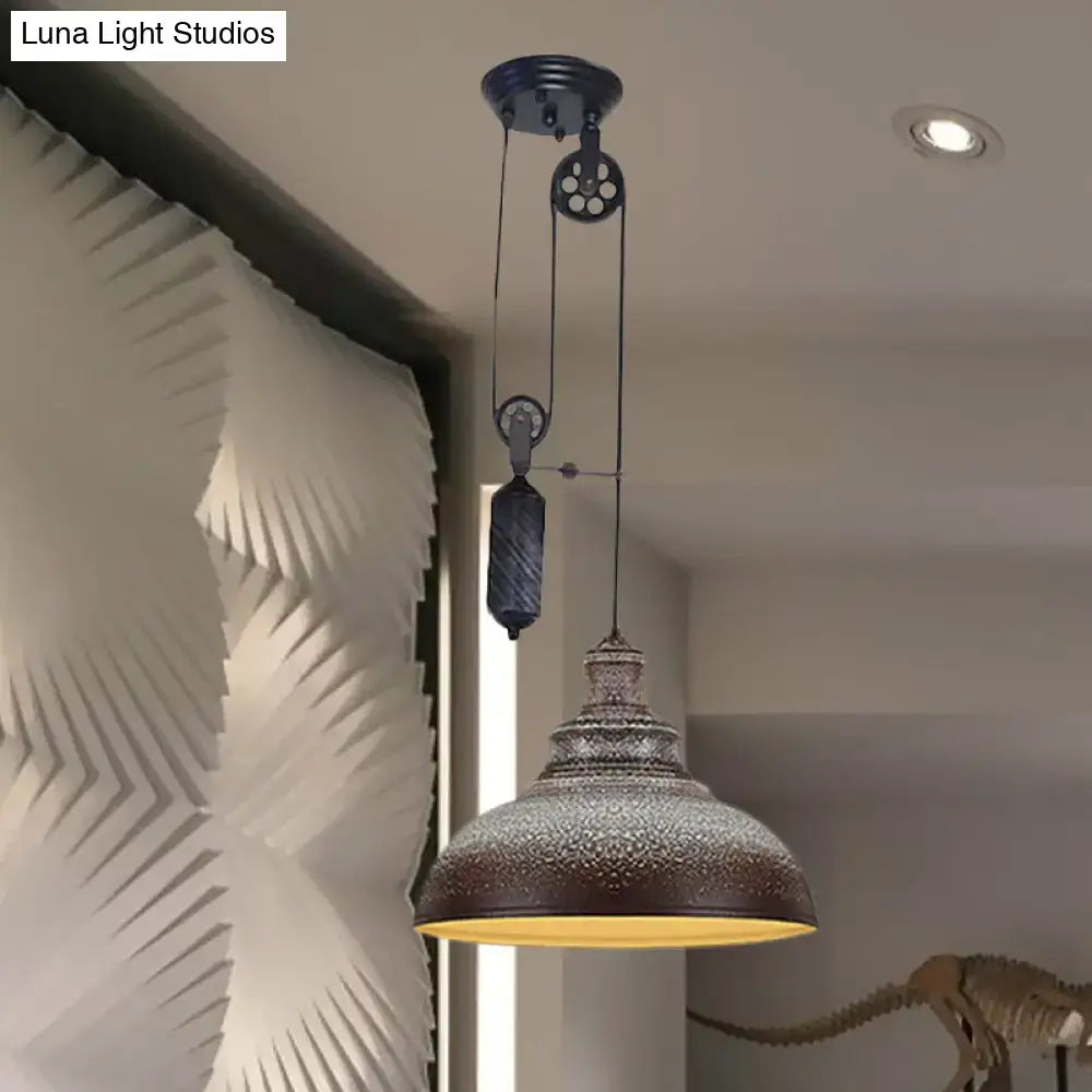 Copper Dome Pulley Pendant