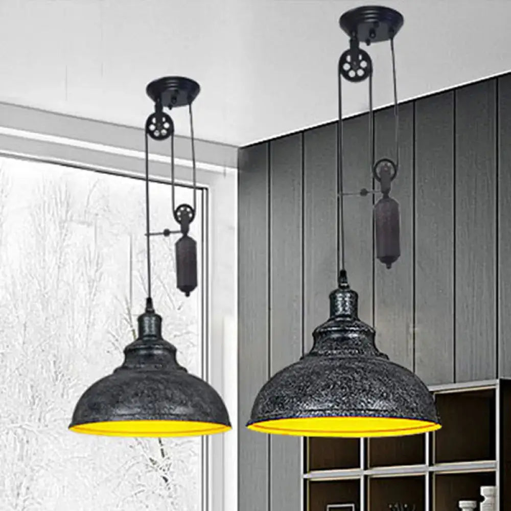 Copper Dome Pulley Pendant