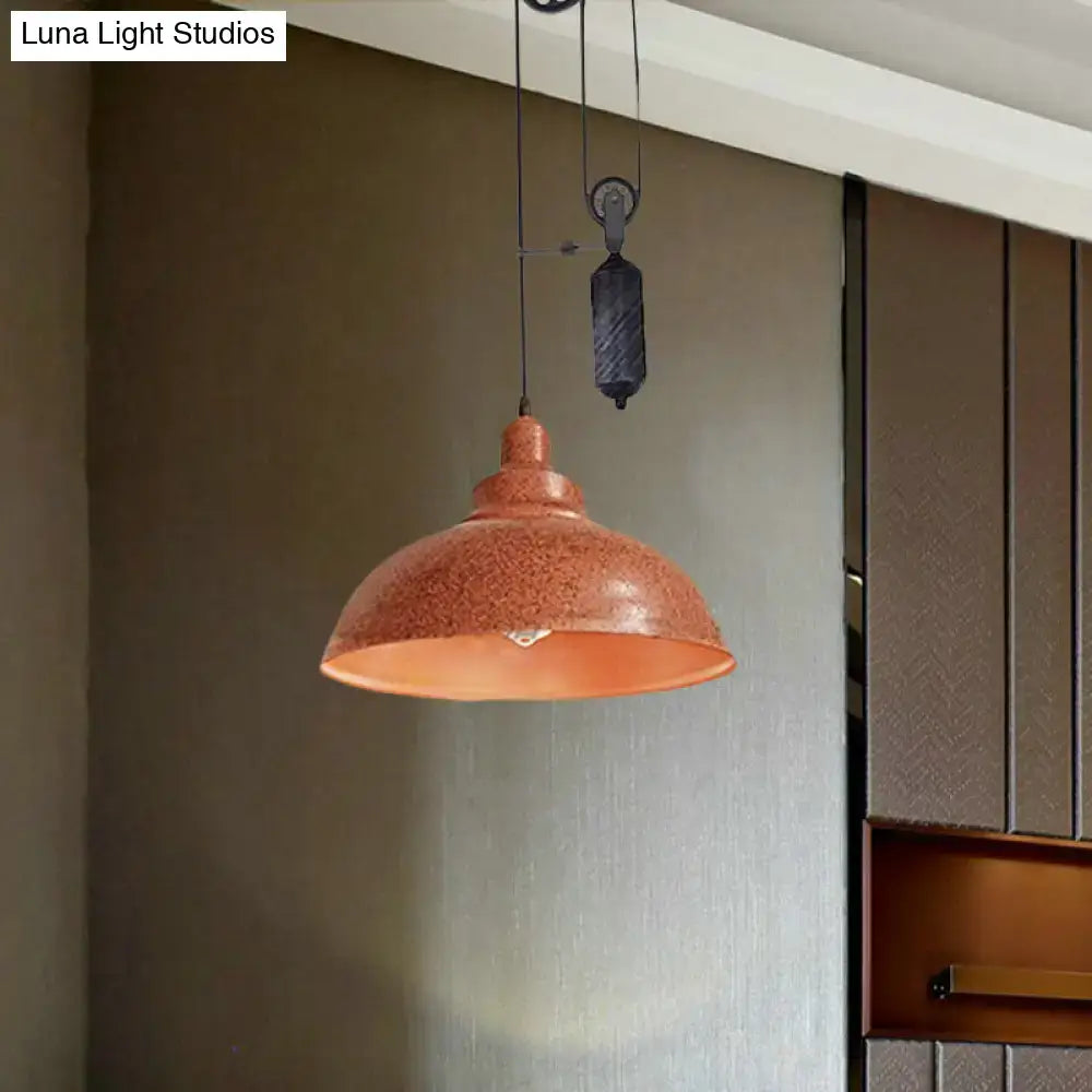 Copper Dome Pulley Pendant