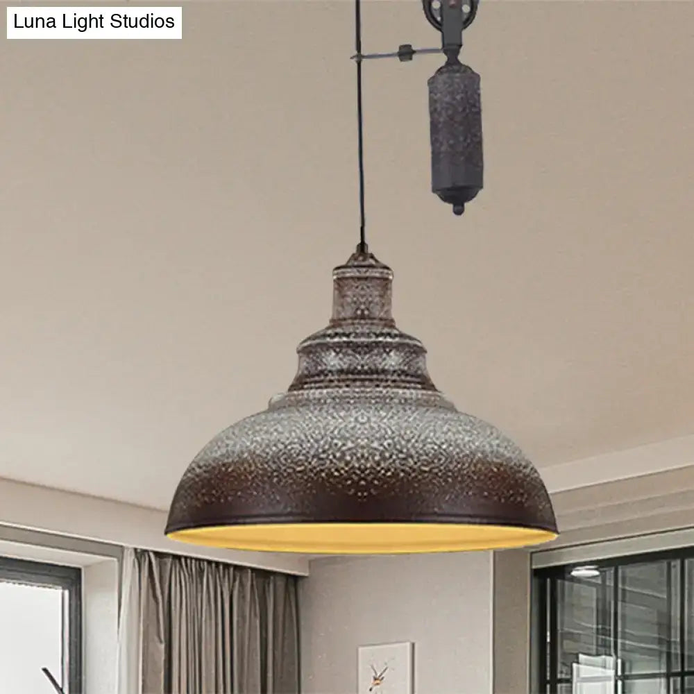 Copper Dome Pulley Pendant