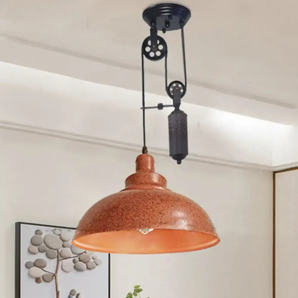 Copper Dome Pulley Pendant