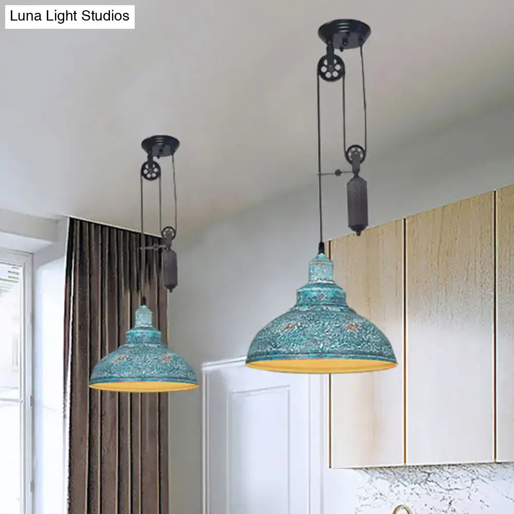 Copper Dome Pulley Pendant