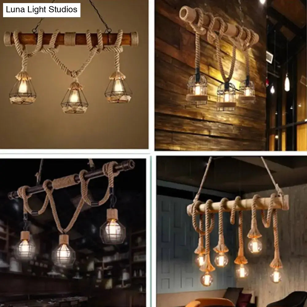 Beige Rope Island Pendant