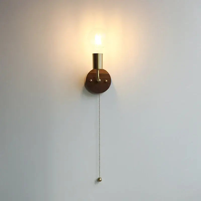 Walnut Wood Wall Sconce