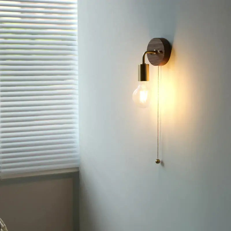 Walnut Wood Wall Sconce