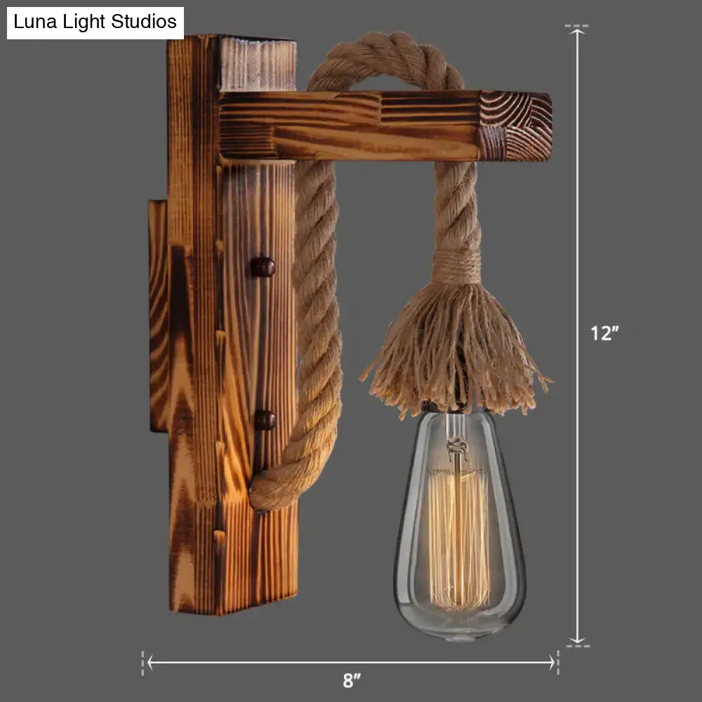 Red Wooden Wall Lantern