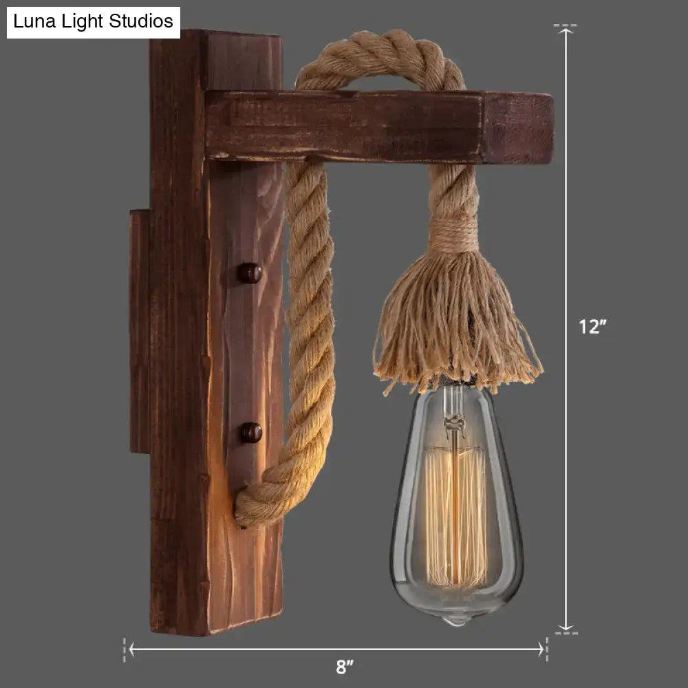 Red Wooden Wall Lantern