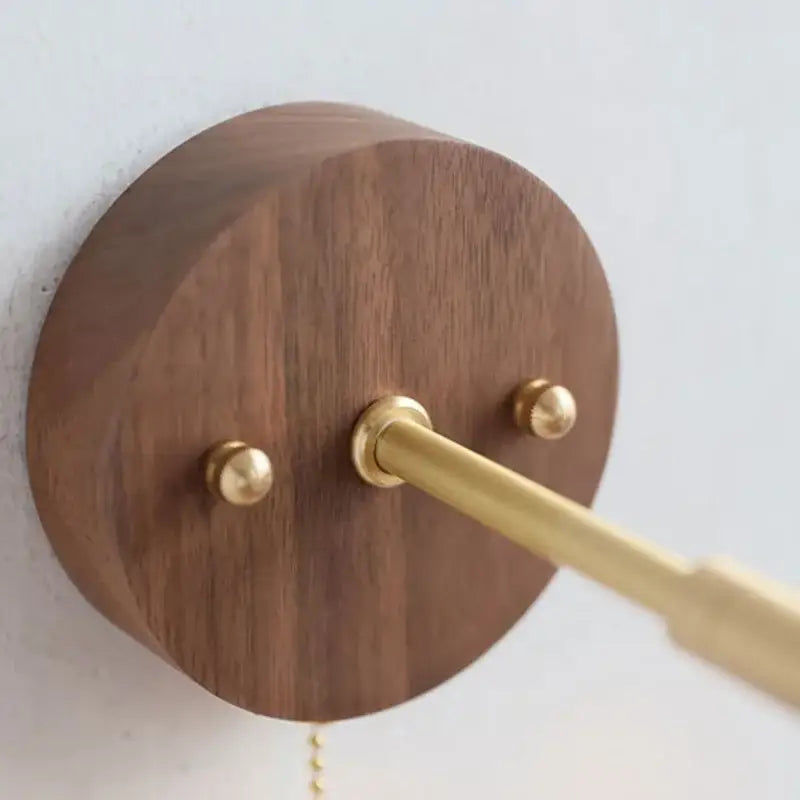 Walnut Glass Wall Sconce