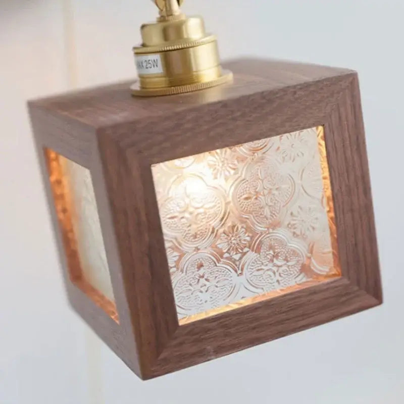 Walnut Glass Dining Sconce