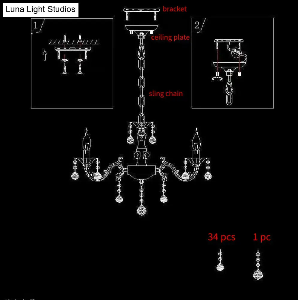 White Crystal Chandelier