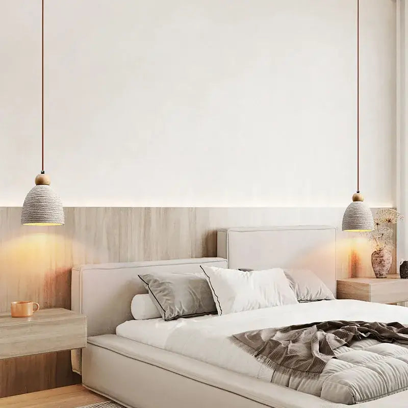 White Cement Pendant Light