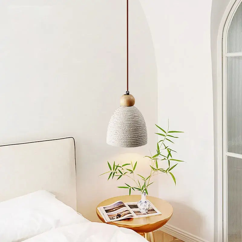White Cement Pendant Light