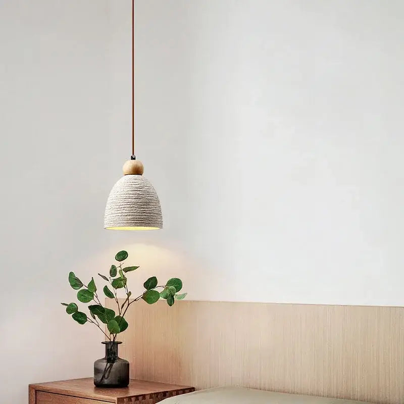 White Cement Pendant Light