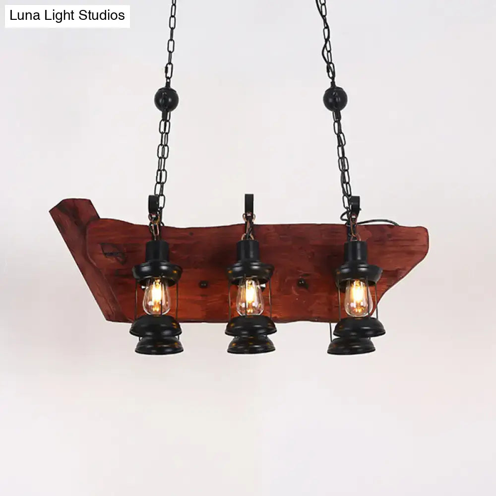 Brown Lantern Pendant Lamp