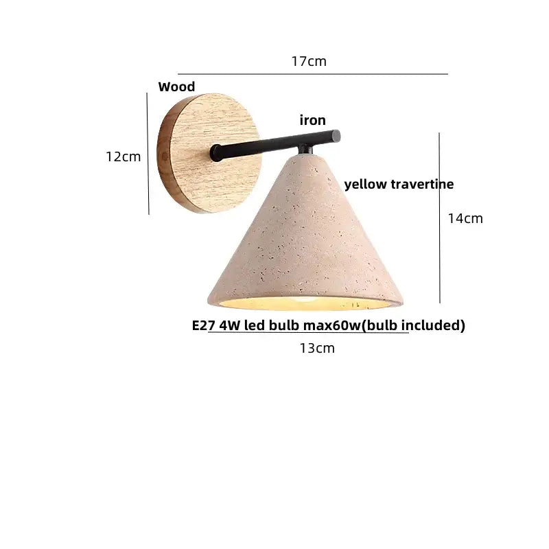 Wood Concrete LED Wall Sconce