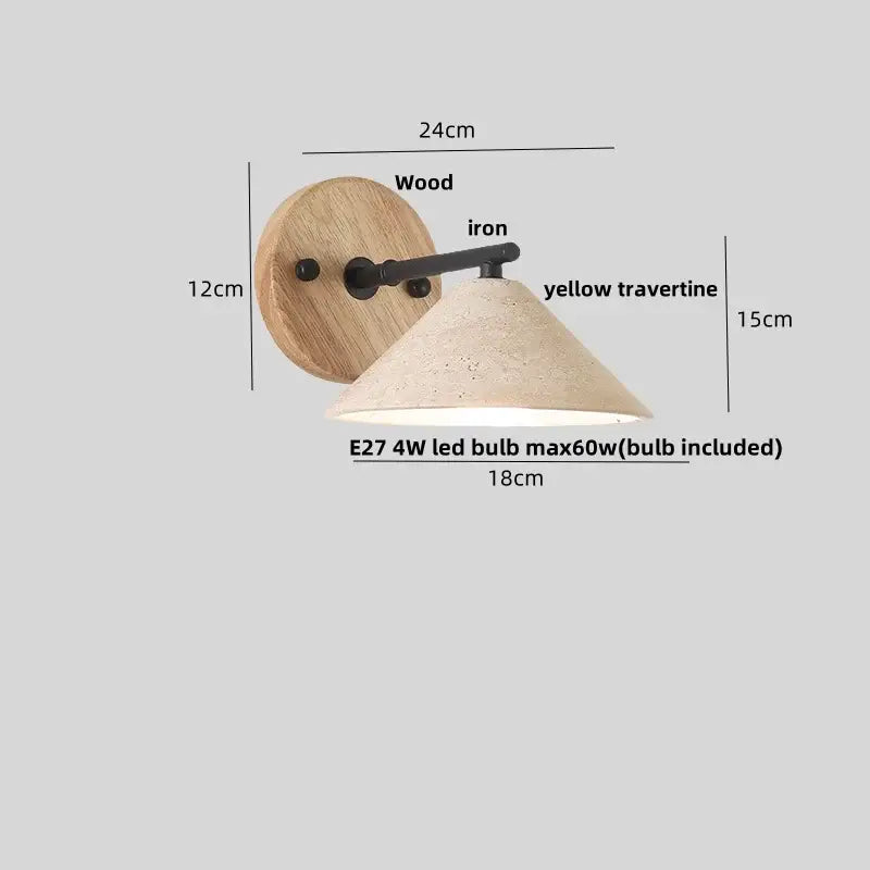 Wood Concrete LED Wall Sconce