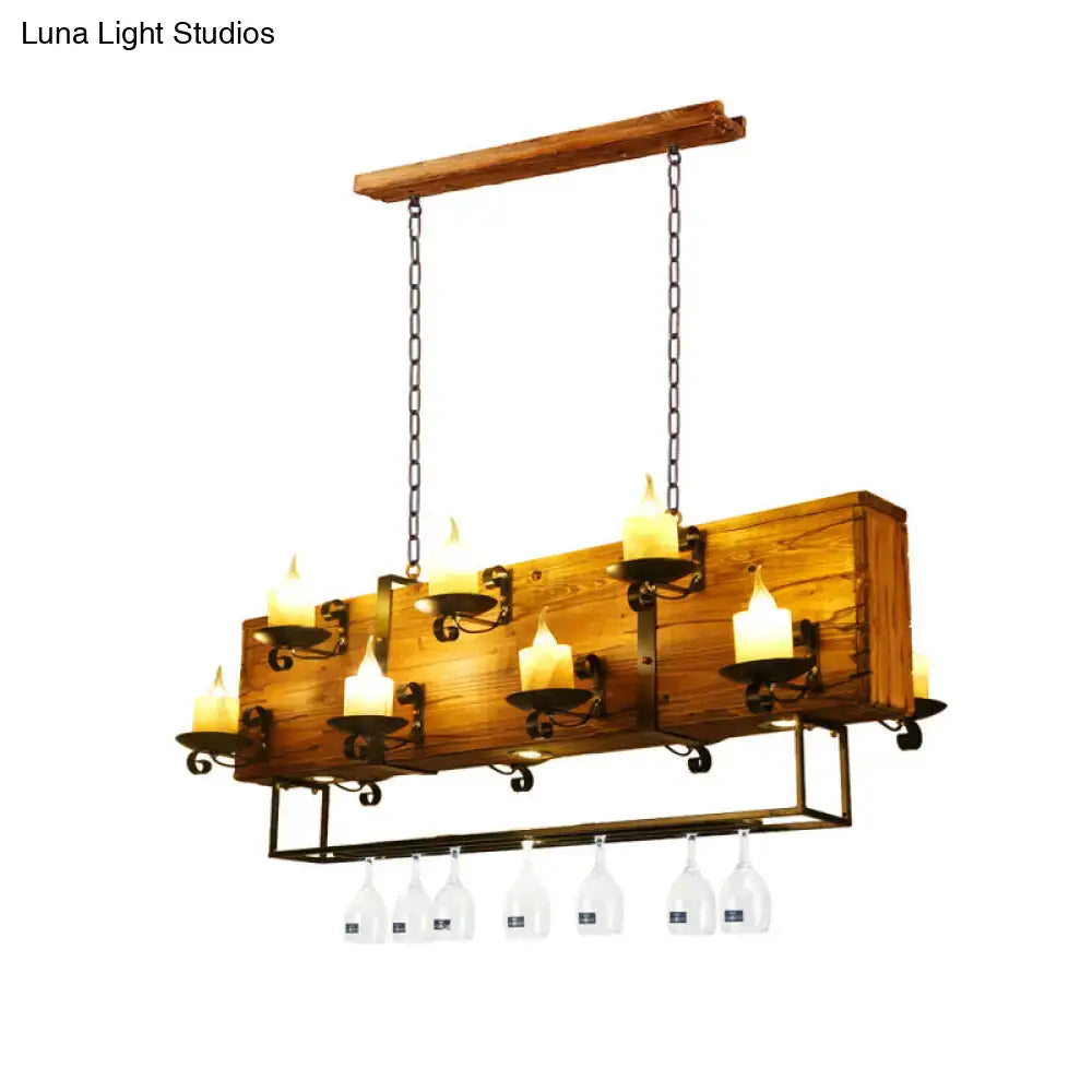 Brown Candelabra Pendant Light