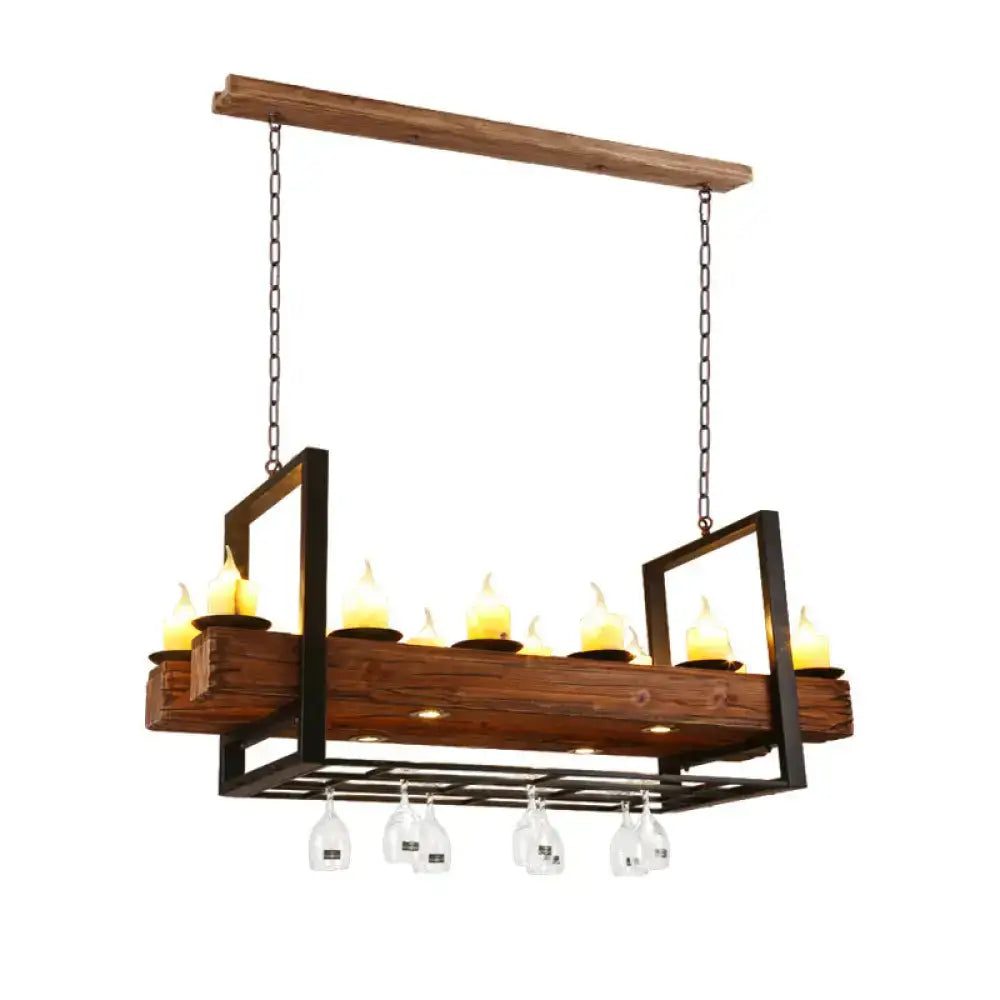 Brown Candelabra Pendant Light