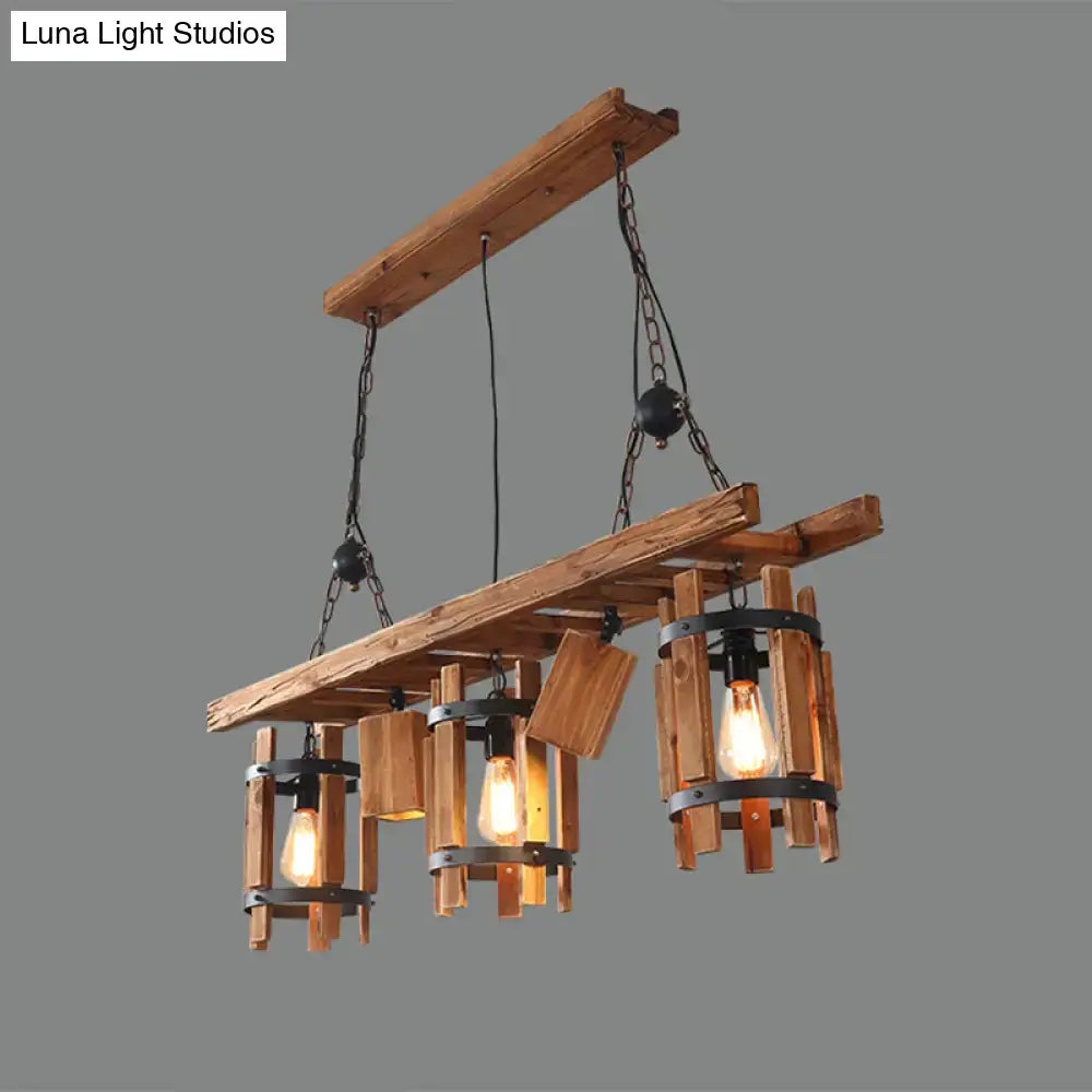 Grey Brown Cylinder Ceiling Light