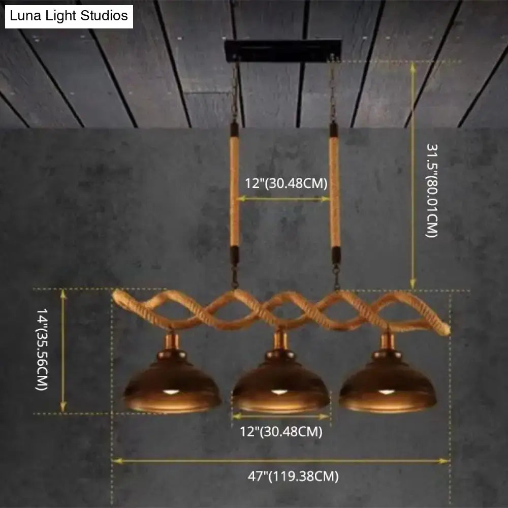 Beige Rope Pendant Light