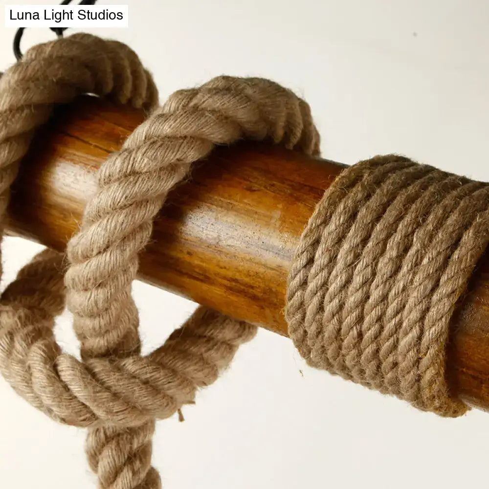Beige Rope Pendant Light