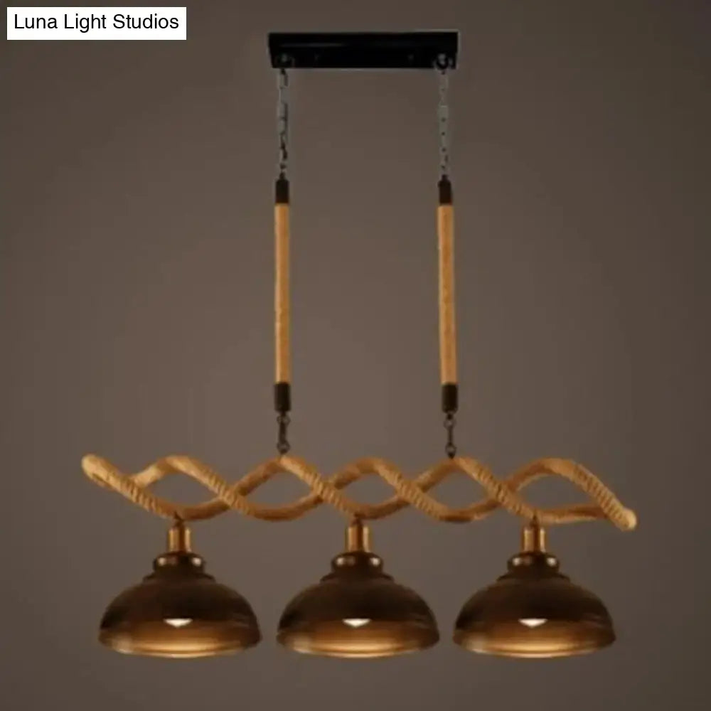 Beige Rope Pendant Light