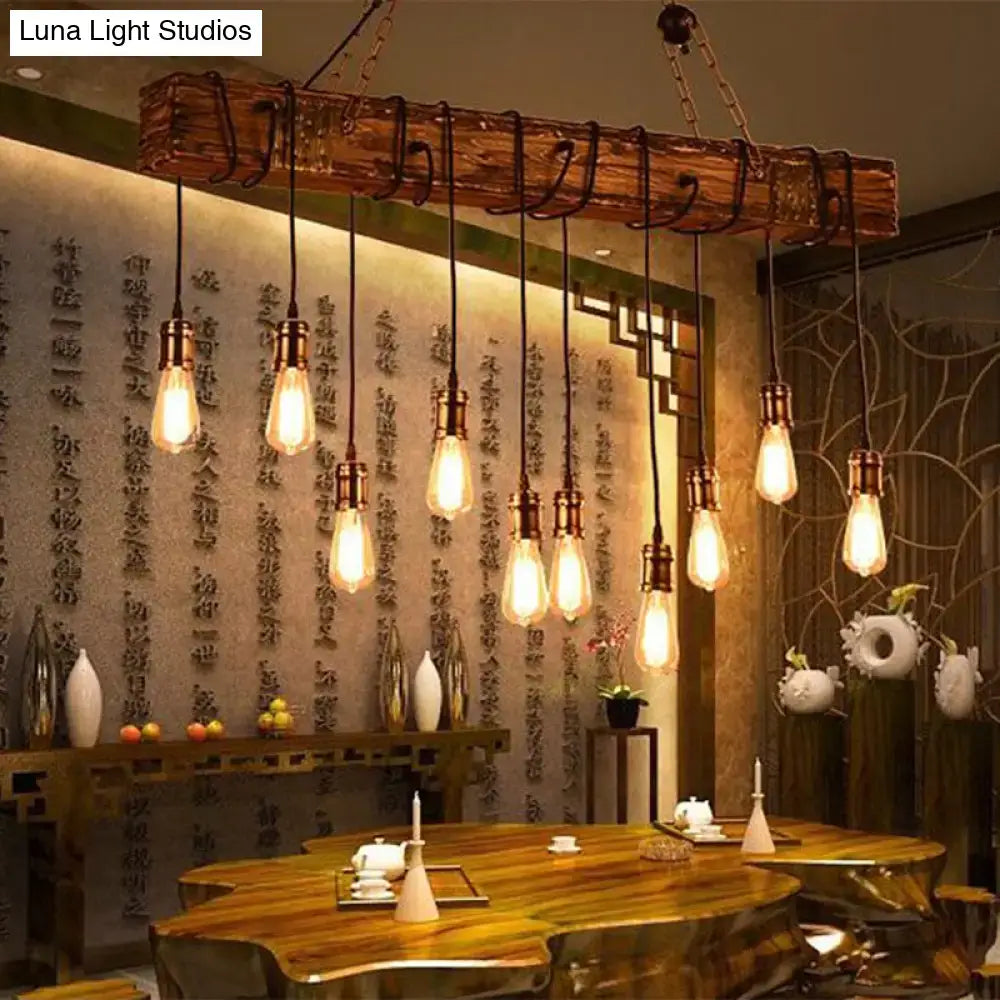 Brown Linear Ceiling Light