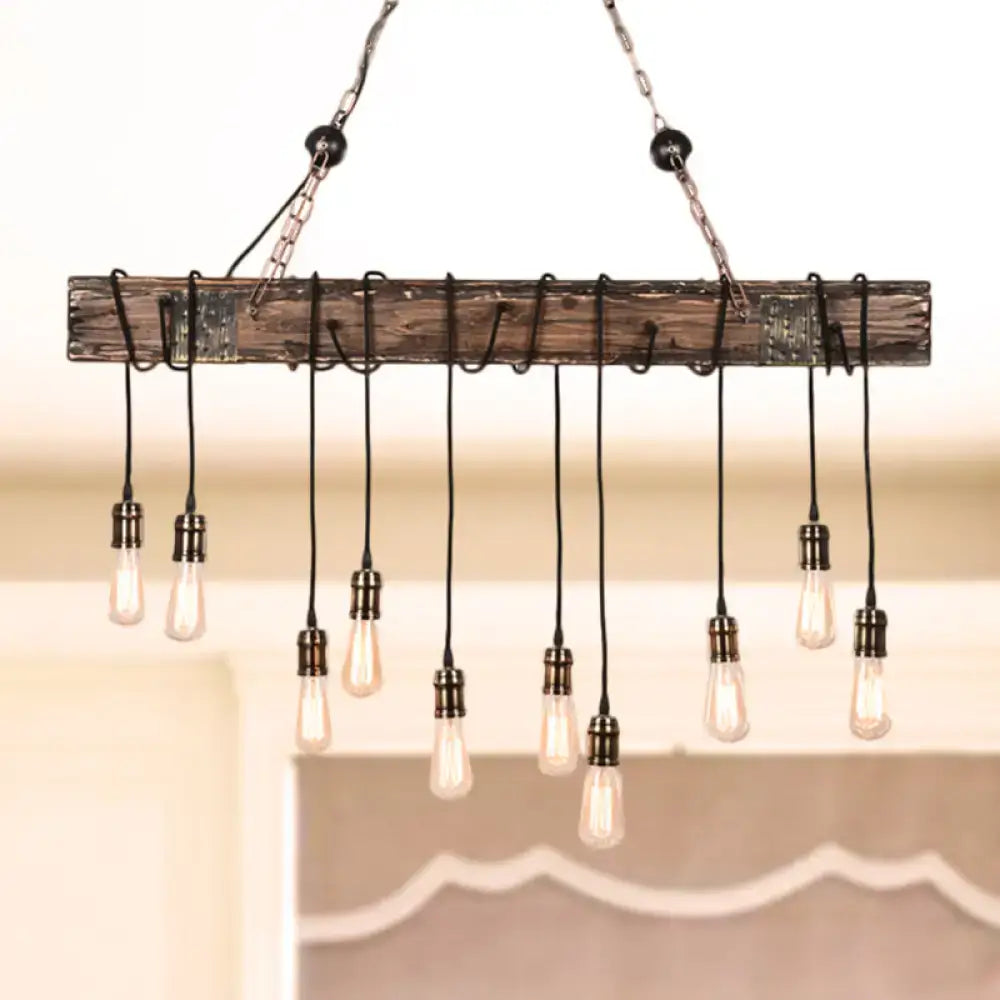 Brown Linear Ceiling Light