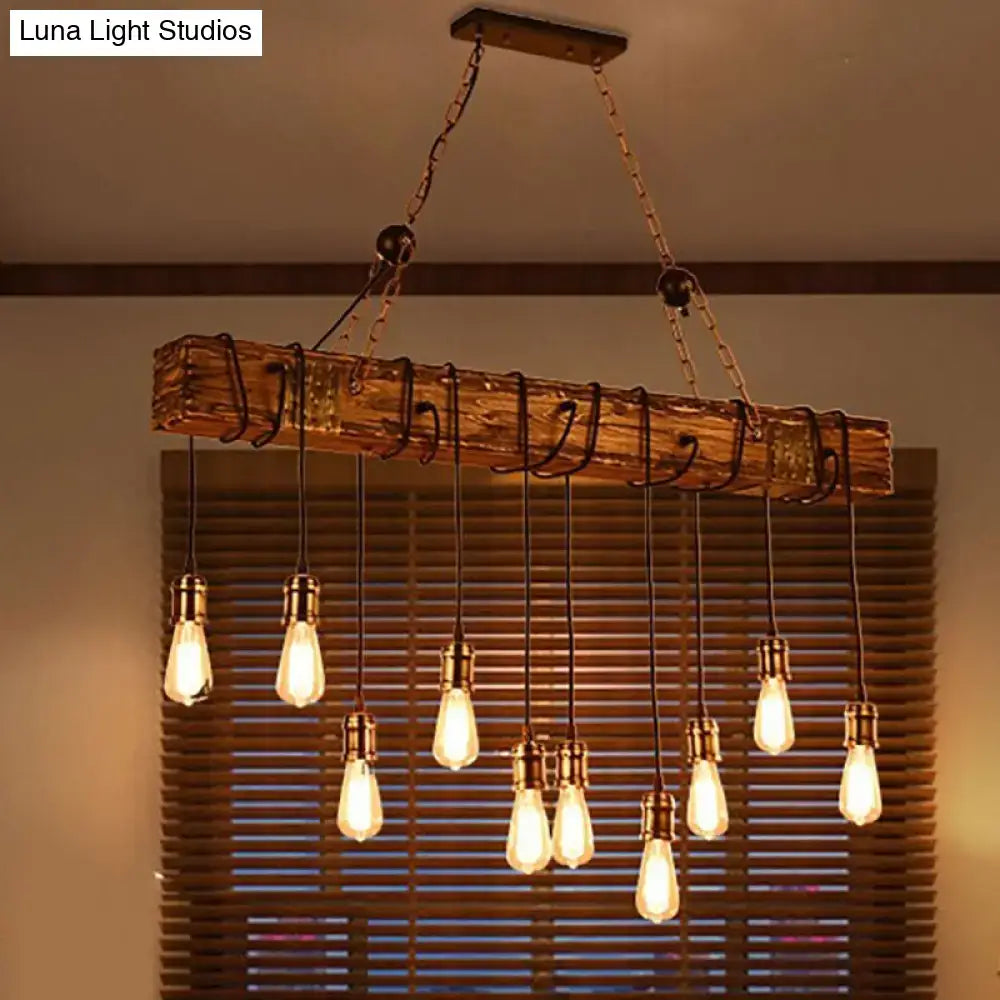 Brown Linear Ceiling Light