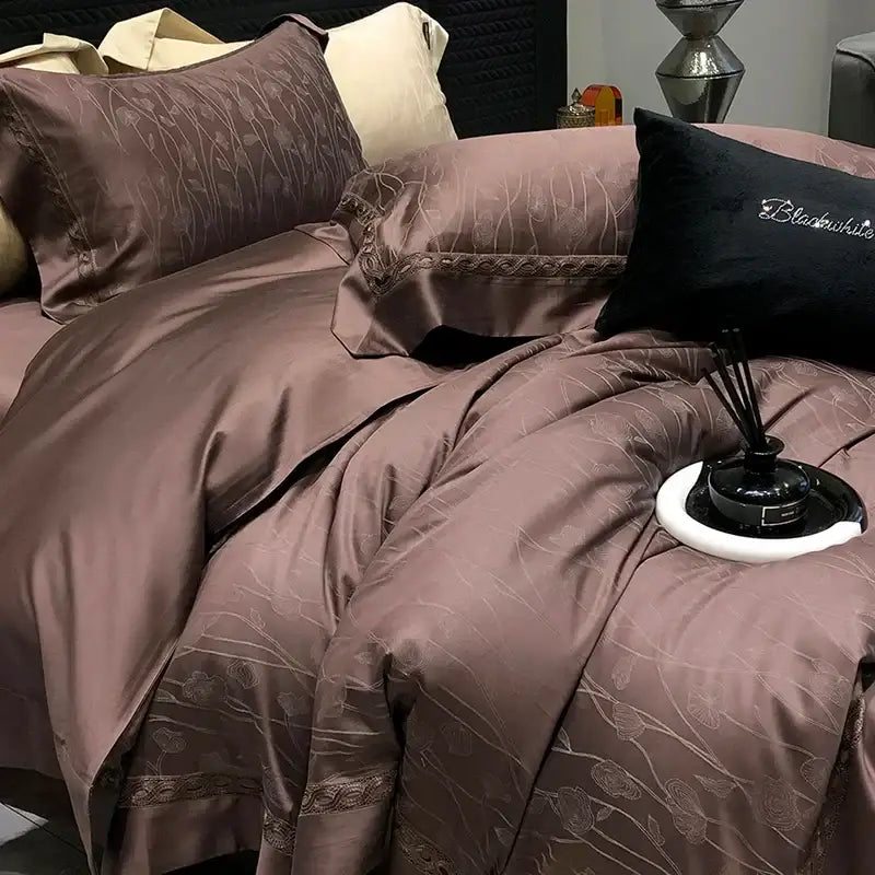 Green Floral Lace Bedding
