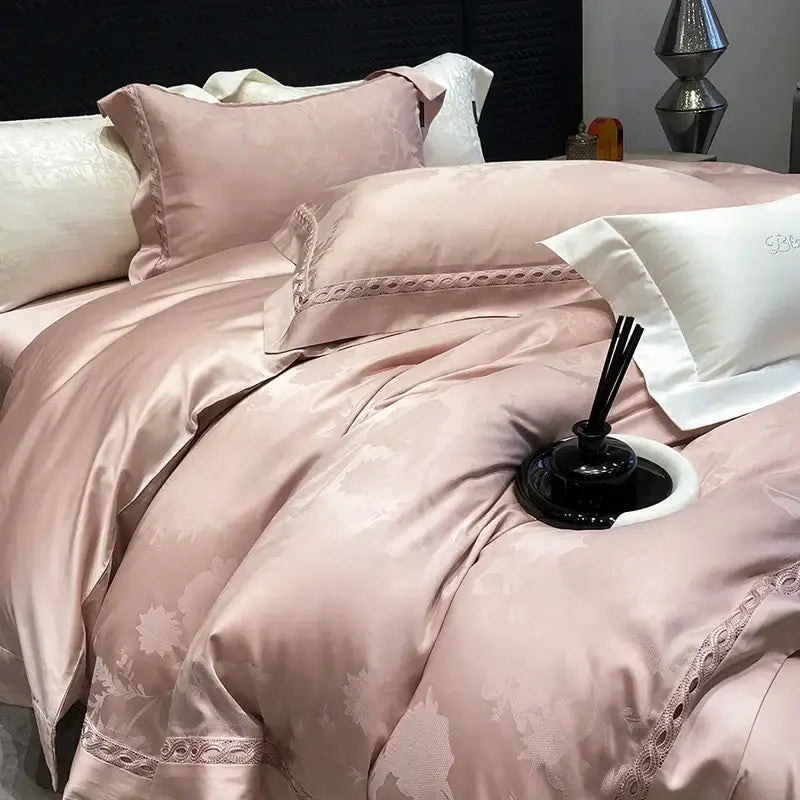 Green Floral Lace Bedding