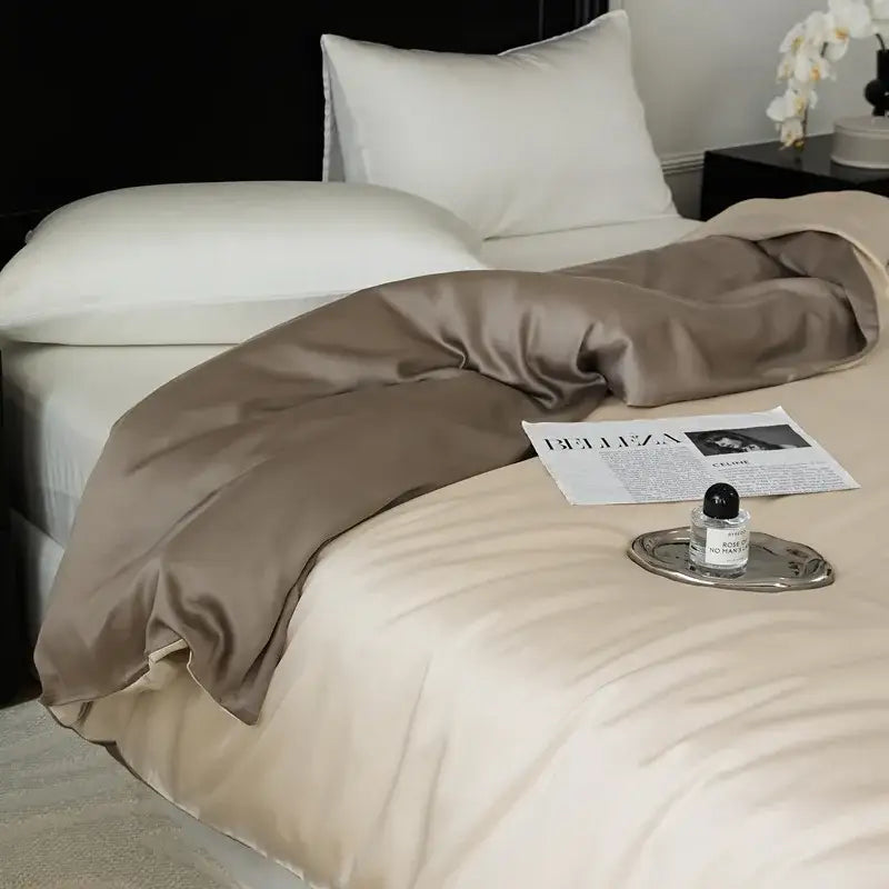 Sage Satin Queen Duvet